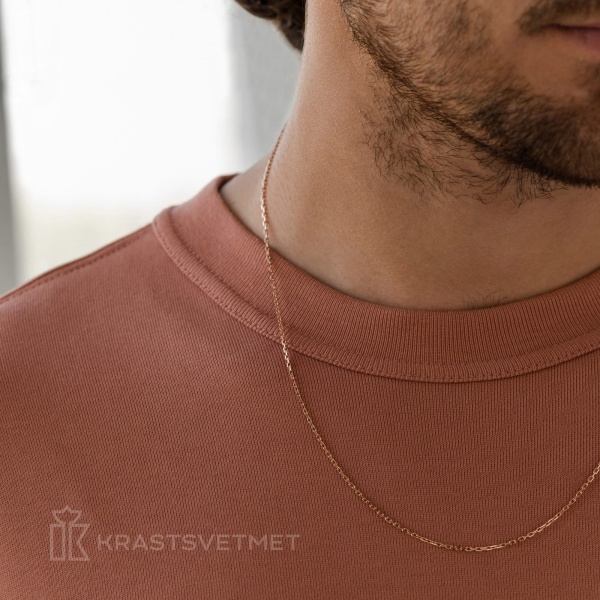 Цепь из красного золота 585, плетение «Якорь»